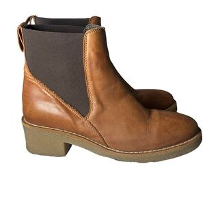 Isabella Anselmi Blythe Leather Chelsea Boots Brown Size 7 US 38 EU